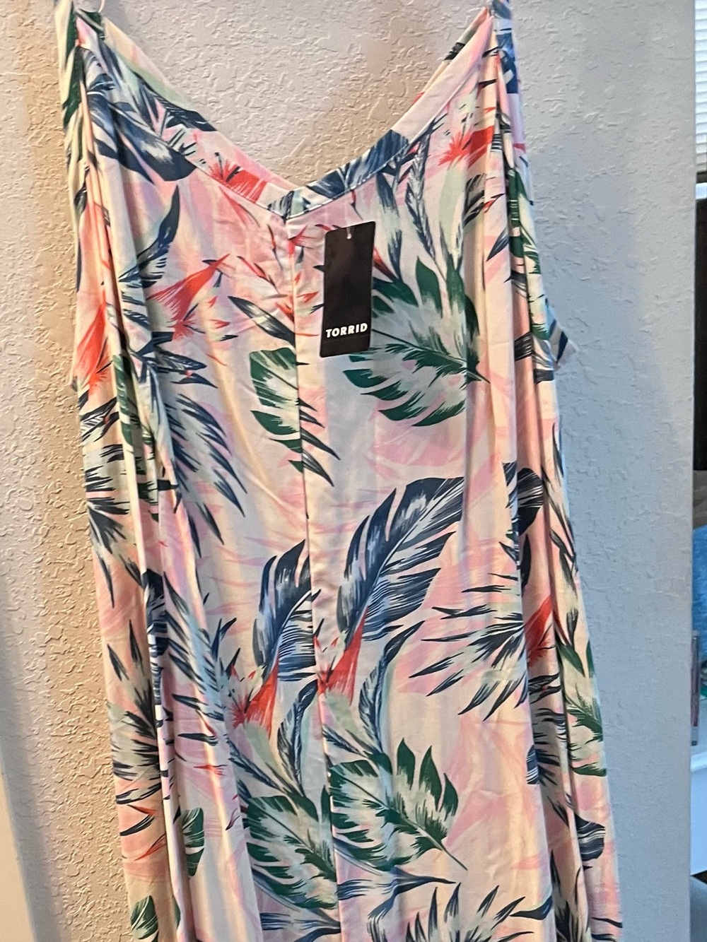 Torrid Pink Tropical Print Women's maxi dress